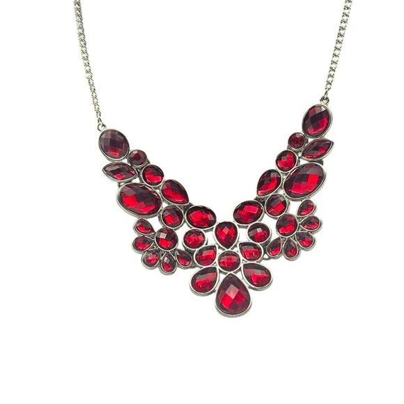 **Lady in Red Teardrop Gemstone Pendant Necklace - Picture 5 of 12